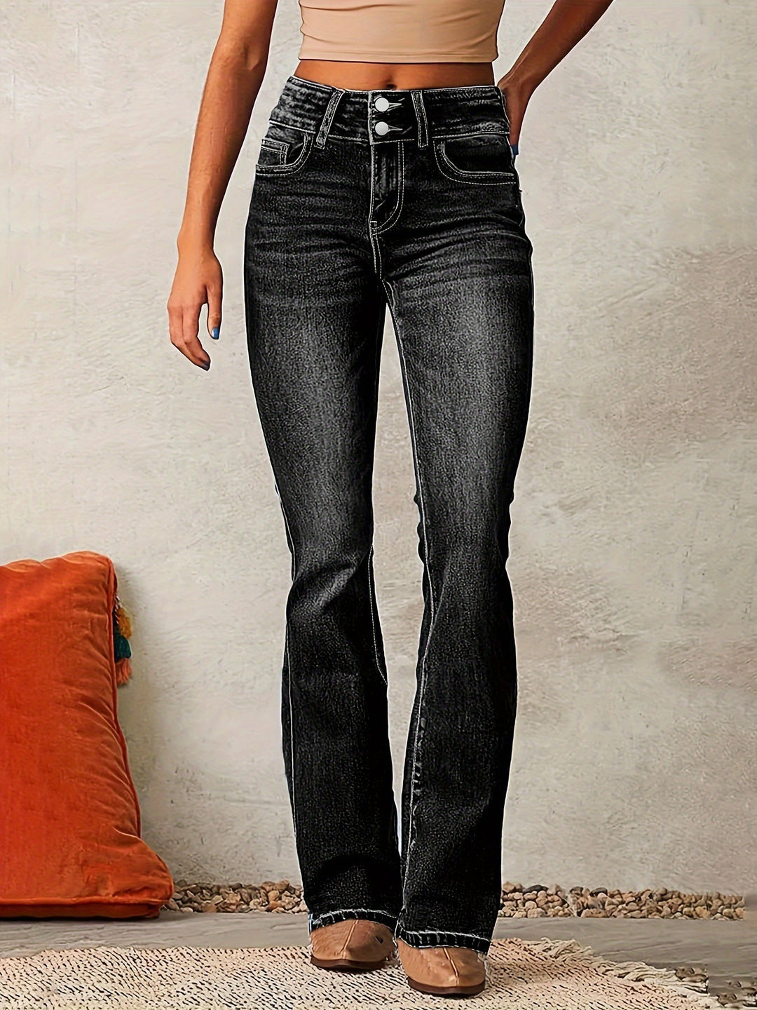 Isabella | Women's High Waisted Flared Denim Jeans