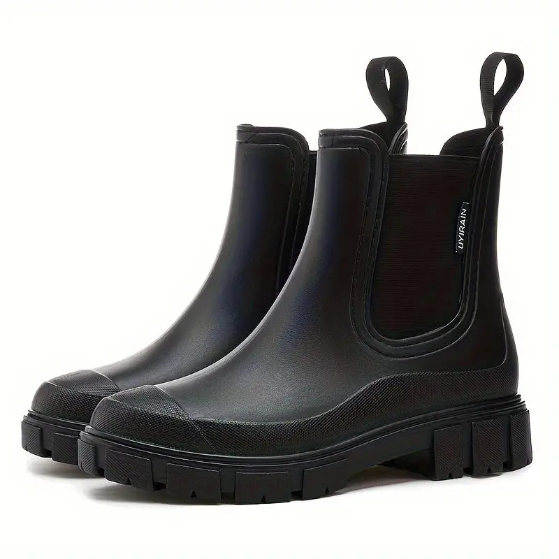 Women's Waterproof Chelsea Boots with Slip Resistant Lug Sole