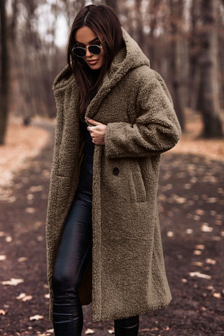 Eleanor | Women’s Hooded Winter Fur Style Coat