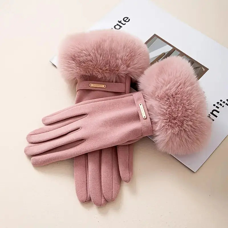 Chloe Luxe Fur Gloves