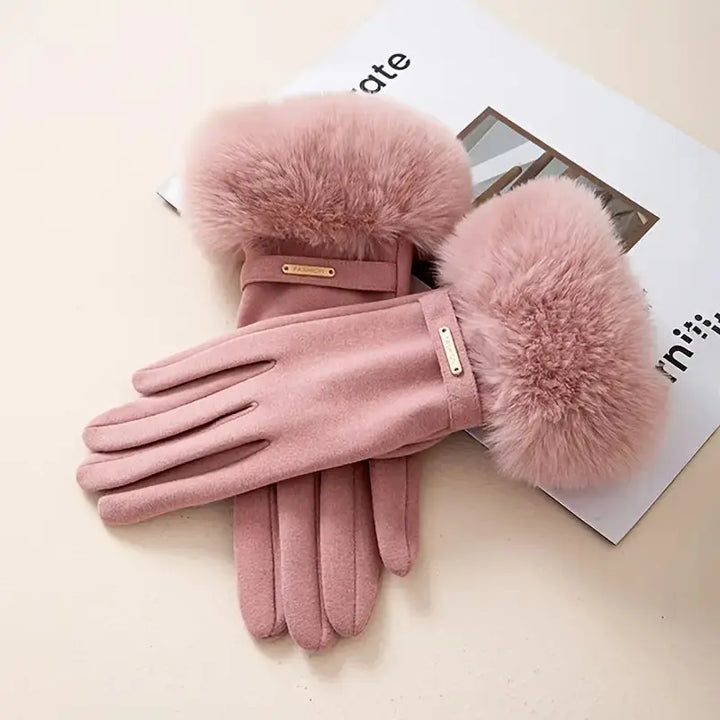 Chloe Luxe Fur Gloves