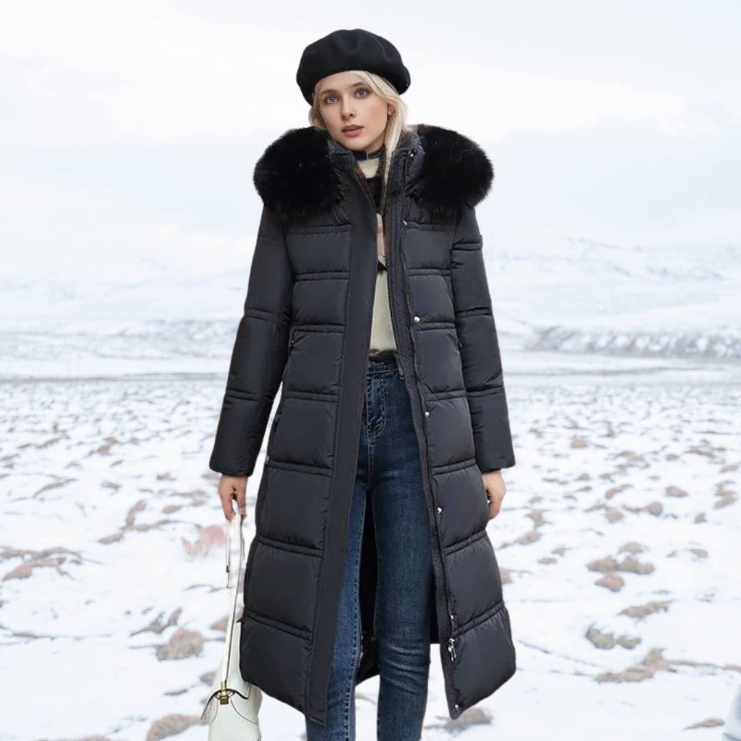 Isabelle | Women’s Long High-Collar Winter Puffer Coat