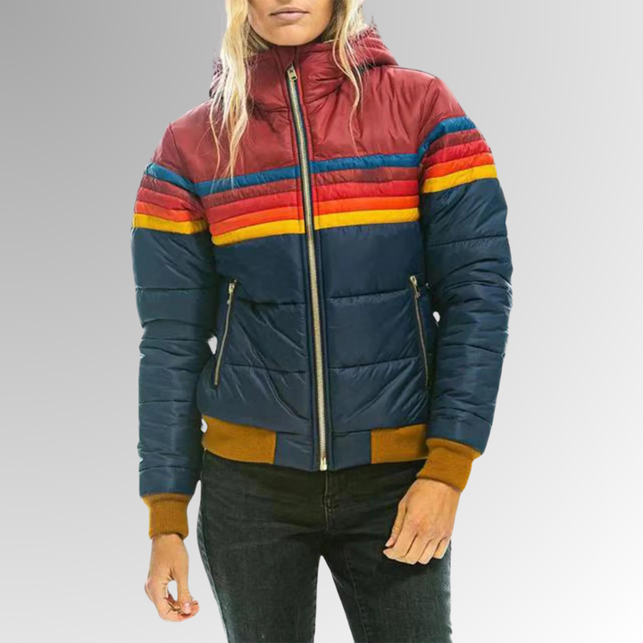 Women’s Waterproof Fleece-Lined Winter Puffer Coat with Hood