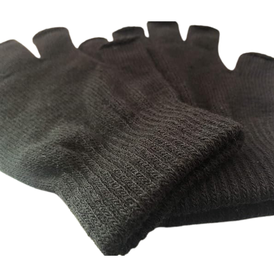 2-Pack Winter Knitted Fingerless Gloves - WarmFlex Set