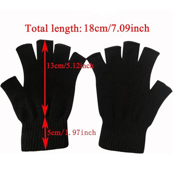2-Pack Winter Knitted Fingerless Gloves - WarmFlex Set