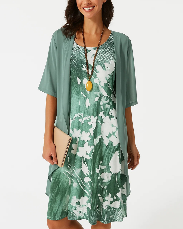 Women's Flowy Summer Dress with Elastic Waist