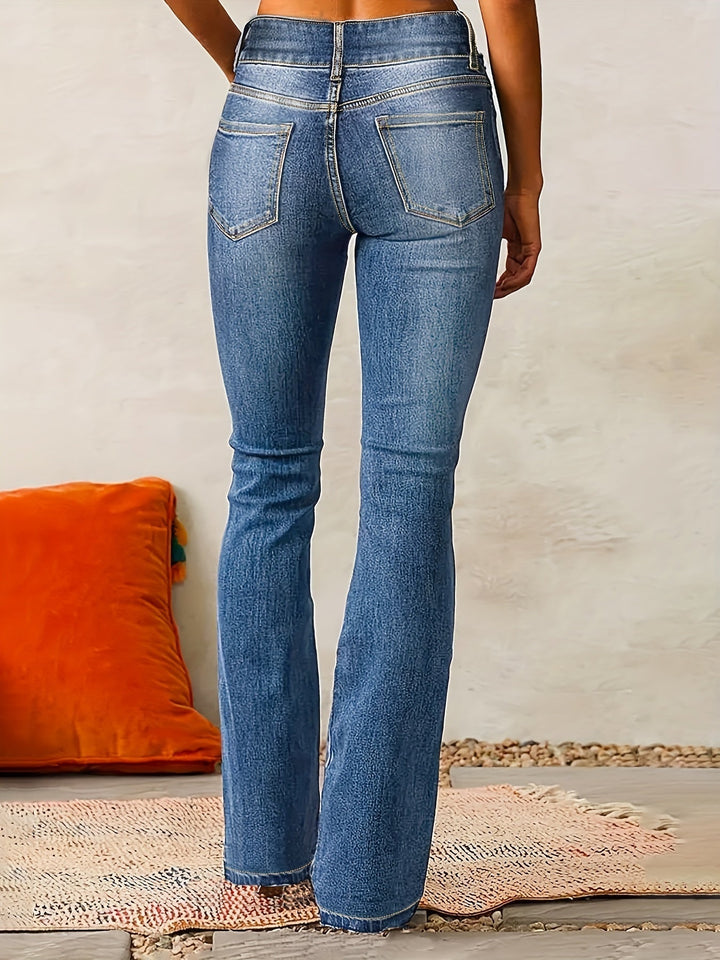 Isabella | Women's High Waisted Flared Denim Jeans