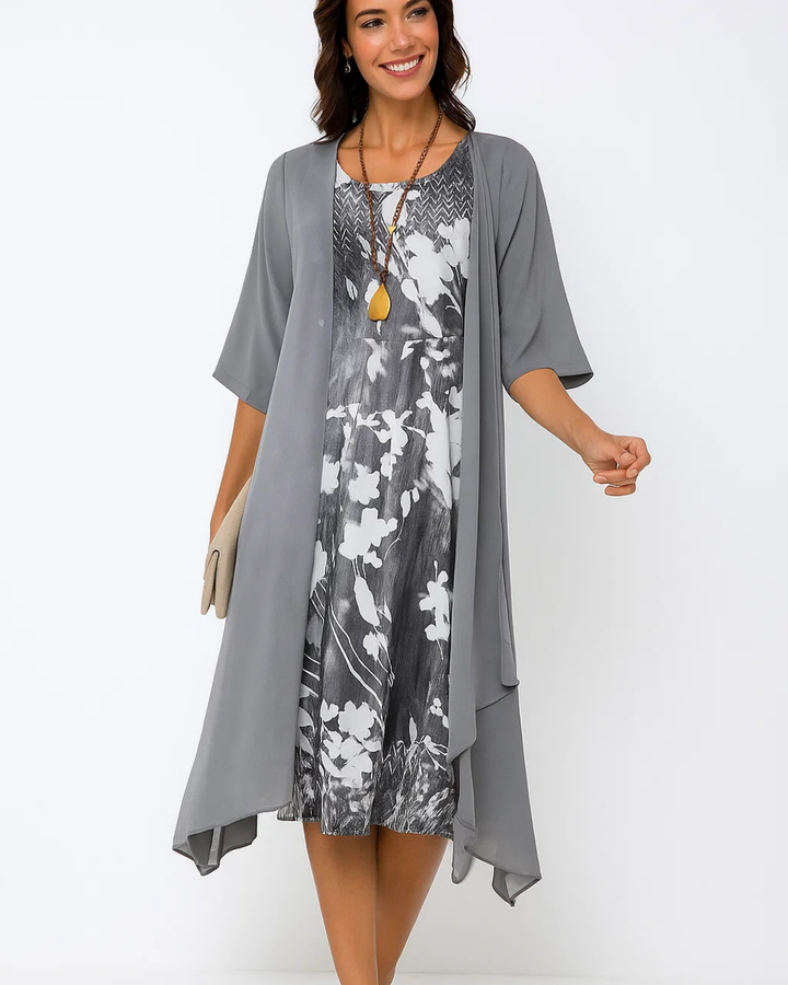 Women's Flowy Summer Dress with Elastic Waist