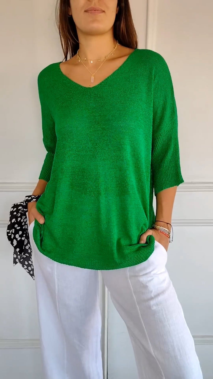 Ella | Women’s Comfy Casual V-Neck Pullover Top