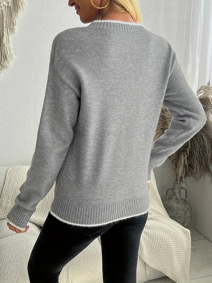 Women’s Christmas Snowflake Jumper – Cozy Winter Knit Sweater