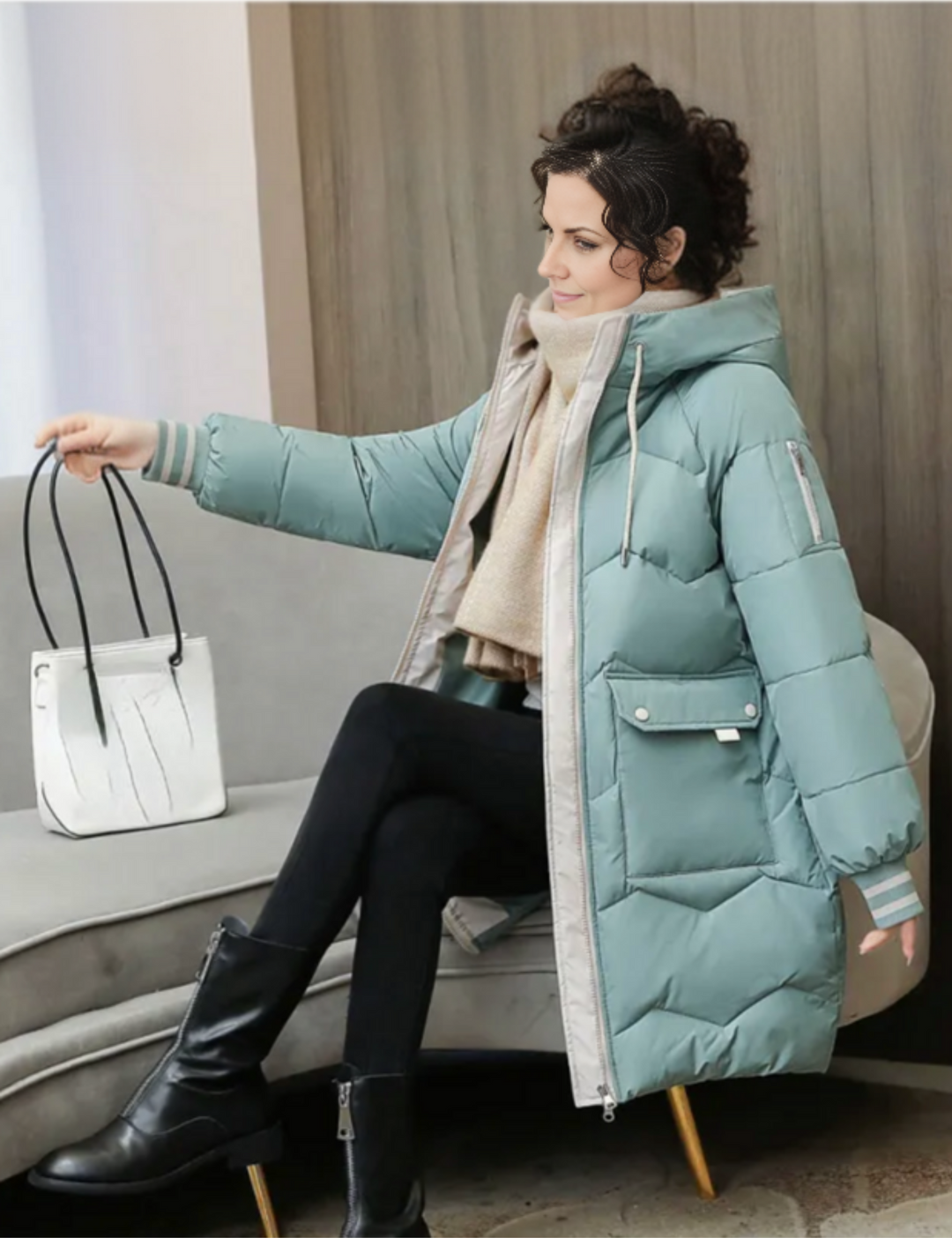 Bonnie | Women's Hooded Long Winter Insulated Jacket