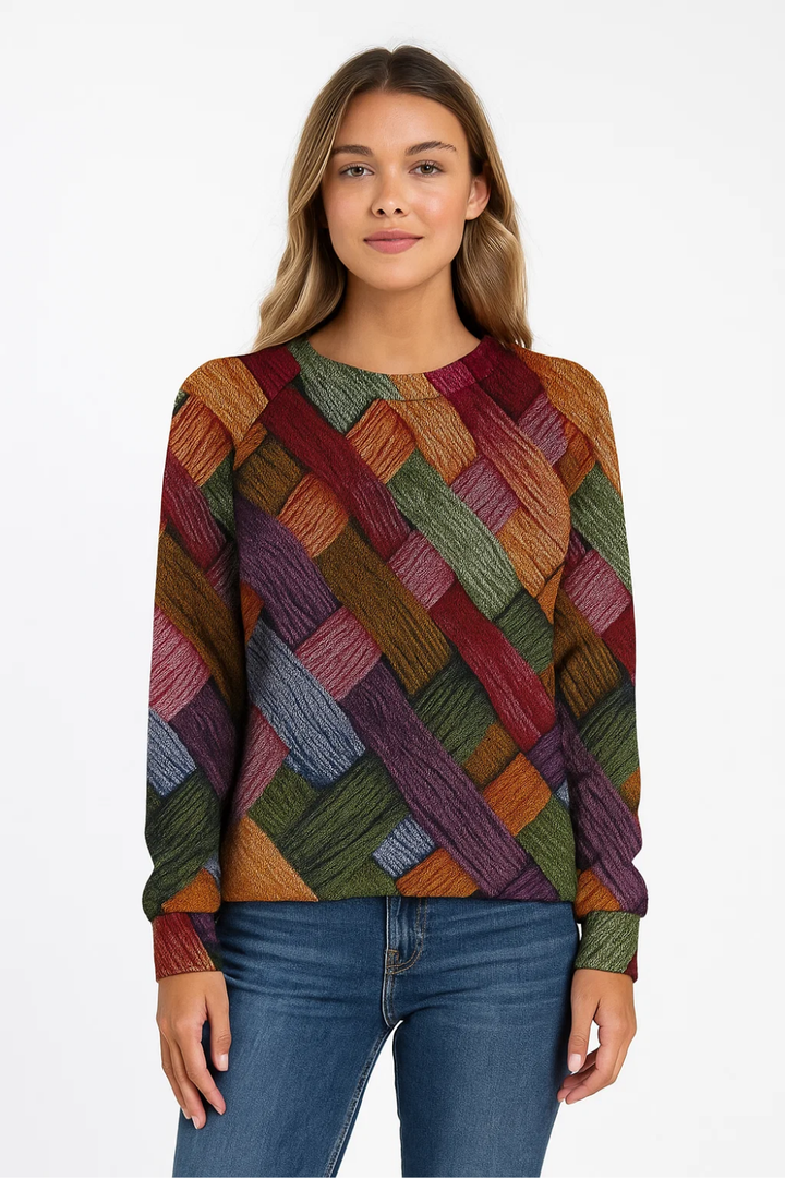 Checkered Sweater for Women