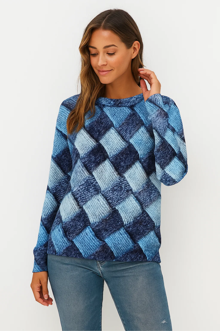 Checkered Sweater for Women
