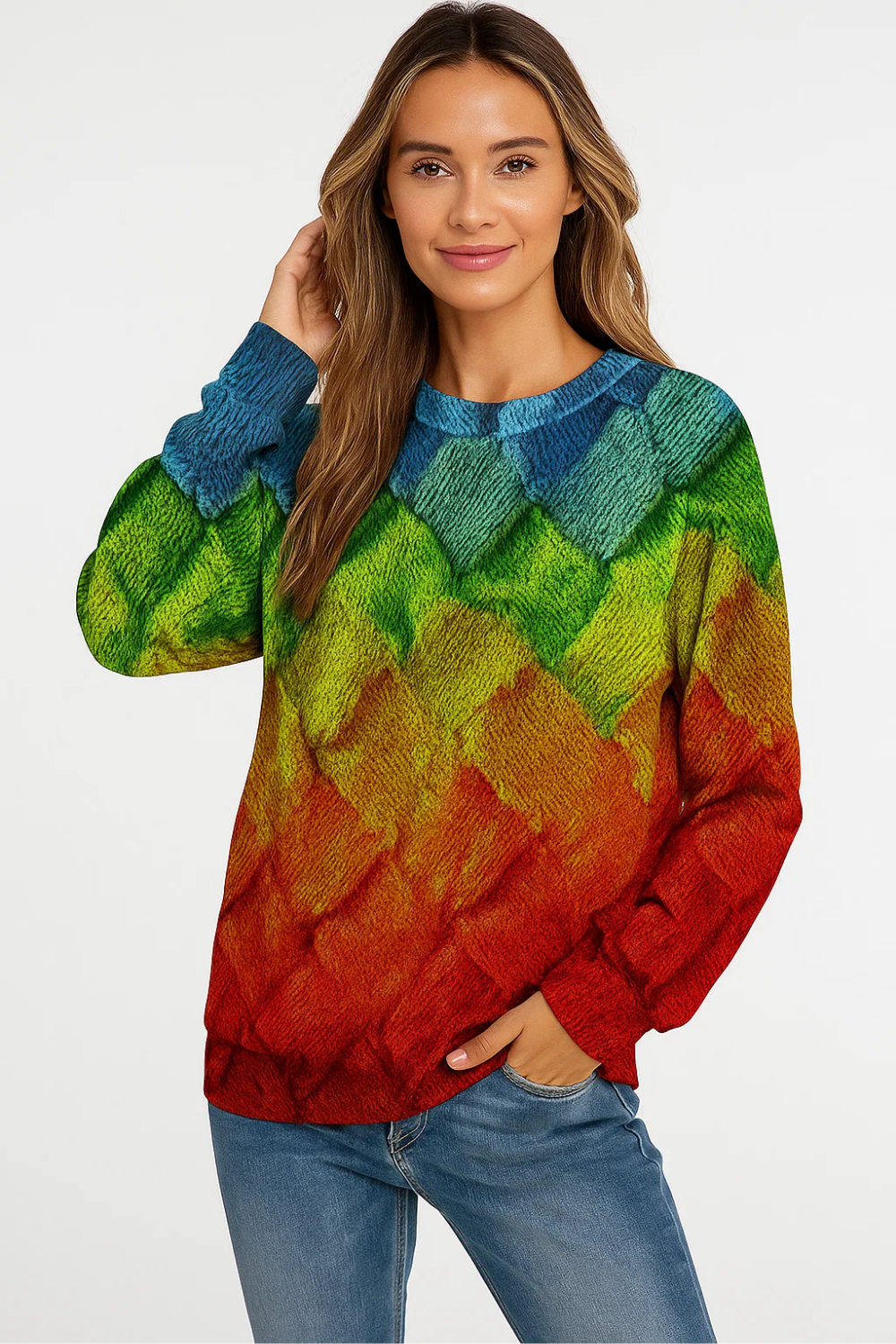 Checkered Sweater for Women