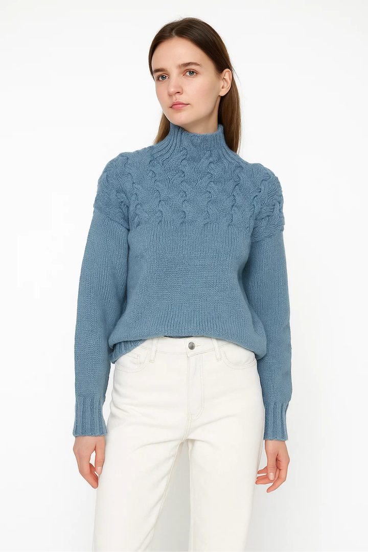 Knitted Turtleneck Sweater for Women