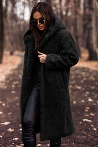 Eleanor | Women’s Hooded Winter Fur Style Coat