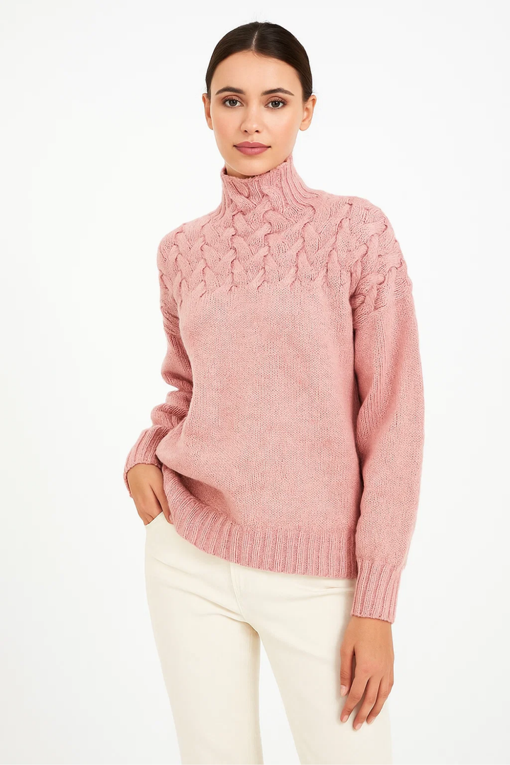 Knitted Turtleneck Sweater for Women