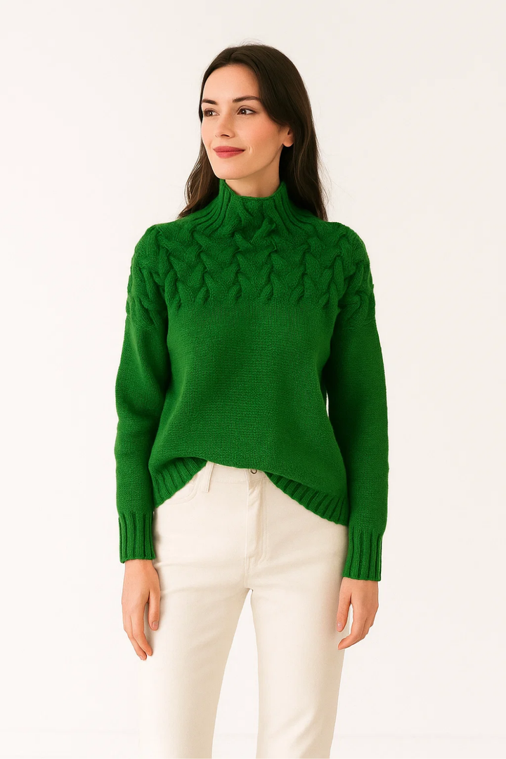 Knitted Turtleneck Sweater for Women