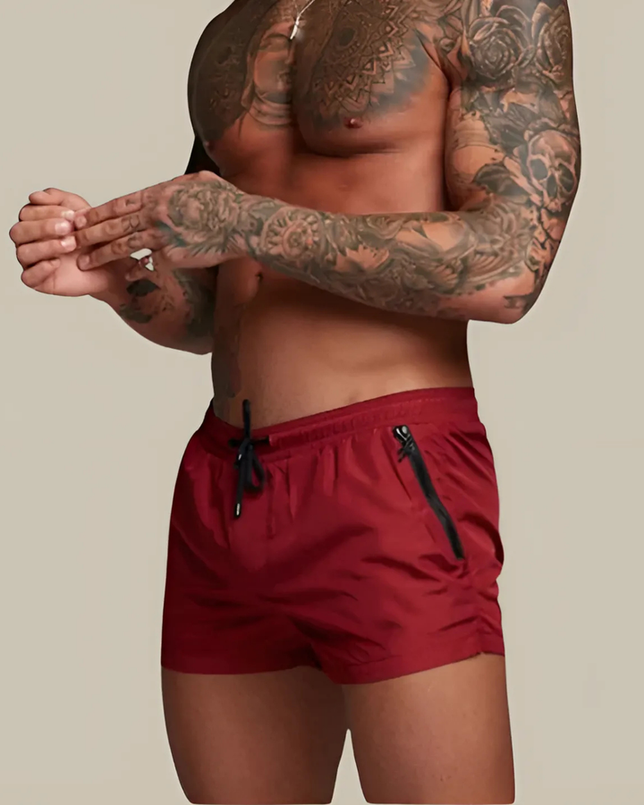 Men's Stretch Swim Trunks With Short Length