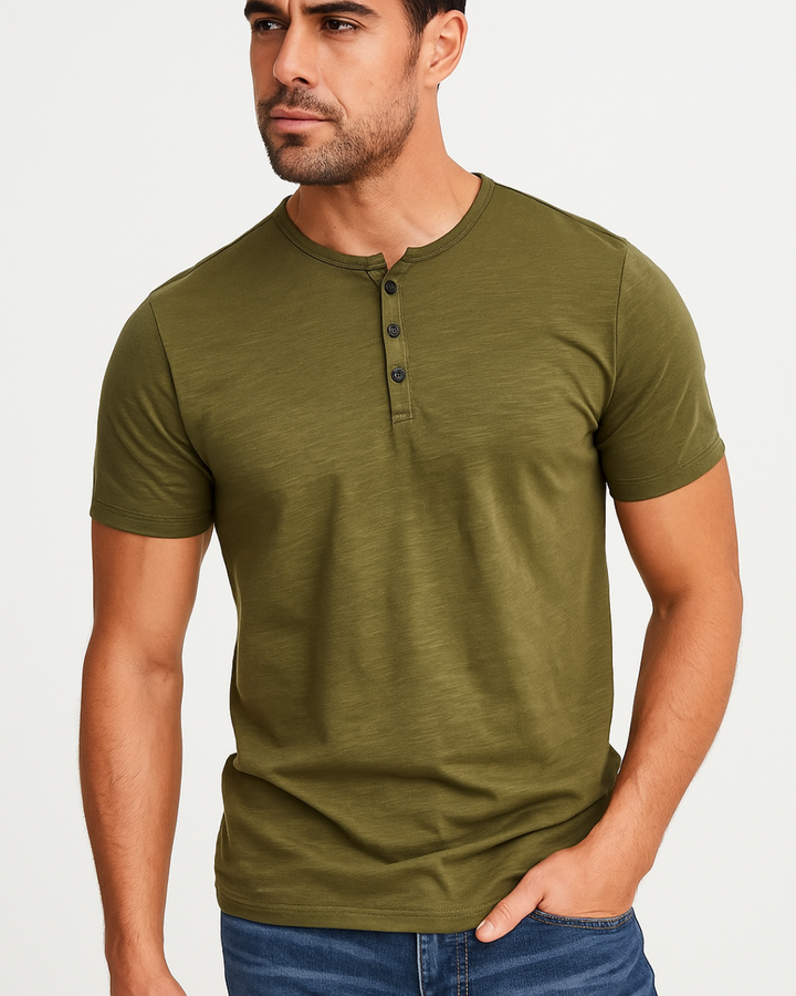Men's Casual Henley Shirt