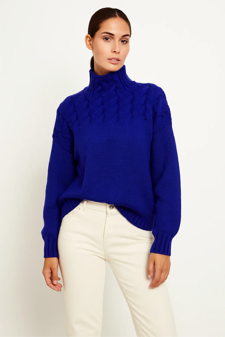 Knitted Turtleneck Sweater for Women