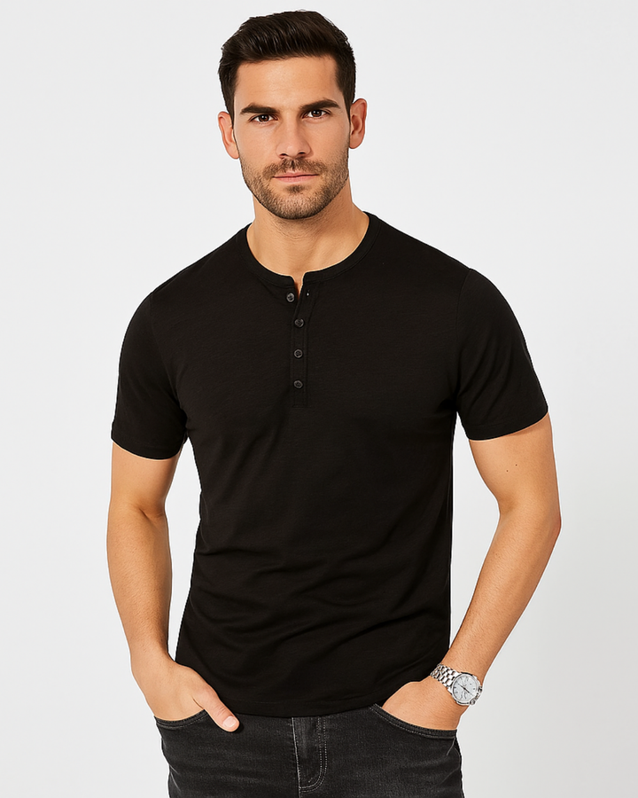 Men's Casual Henley Shirt