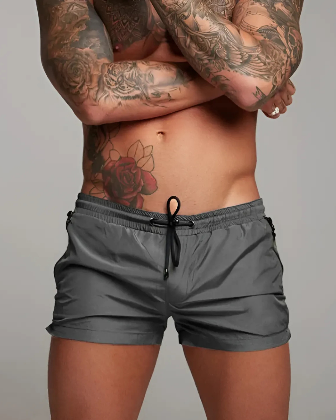Men's Stretch Swim Trunks With Short Length