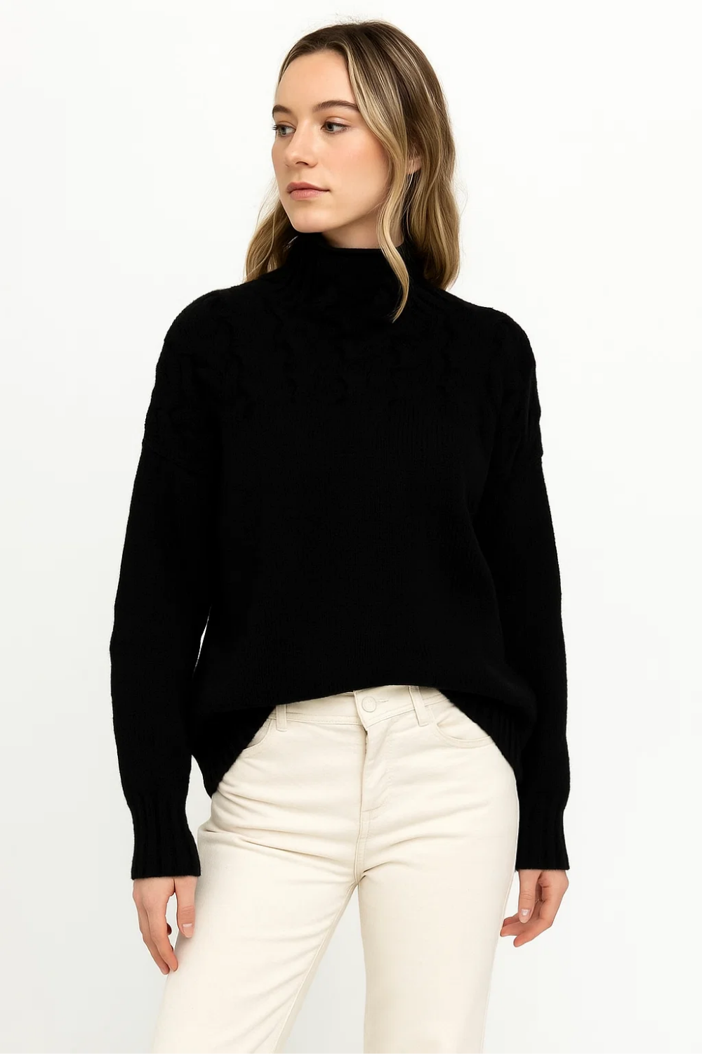Knitted Turtleneck Sweater for Women
