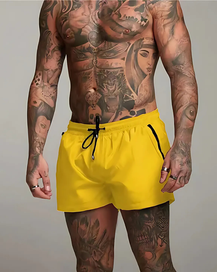 Men's Stretch Swim Trunks With Short Length