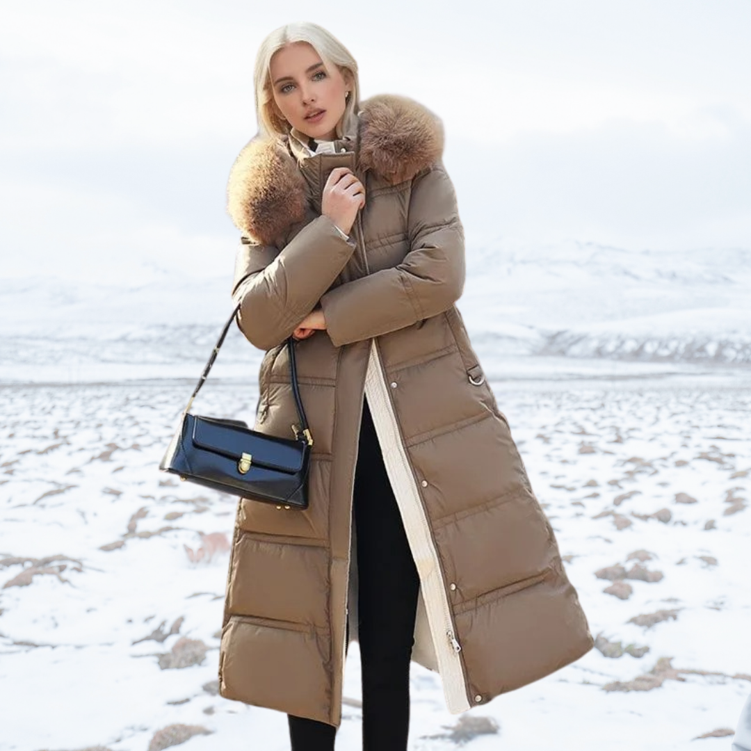 Isabelle | Women’s Long High-Collar Winter Puffer Coat