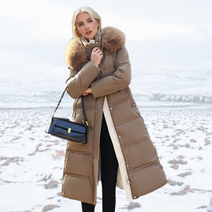 Isabelle | Women’s Long High-Collar Winter Puffer Coat