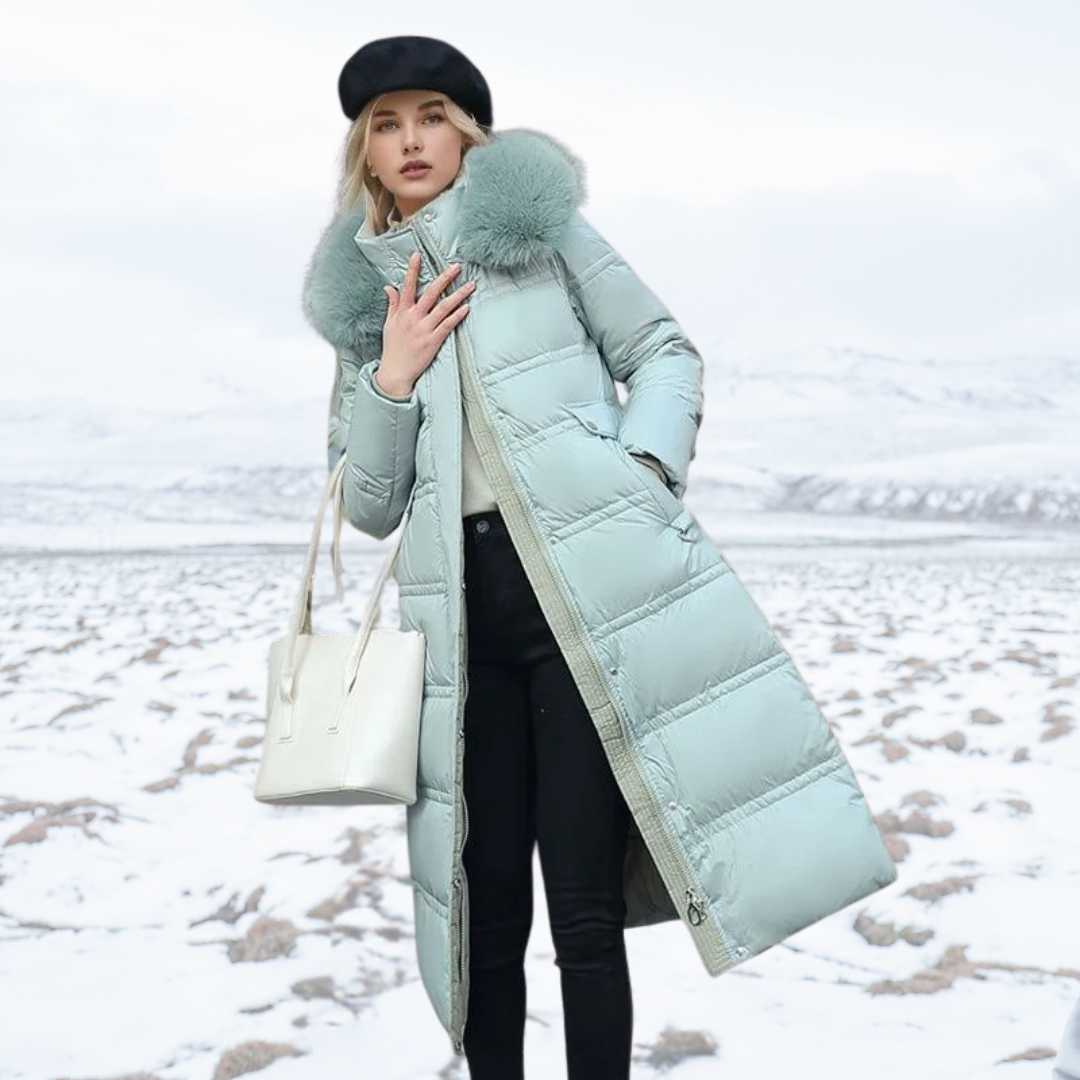 Isabelle | Women’s Long High-Collar Winter Puffer Coat