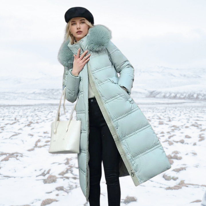 Isabelle | Women’s Long High-Collar Winter Puffer Coat