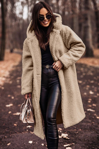 Eleanor | Women’s Hooded Winter Fur Style Coat