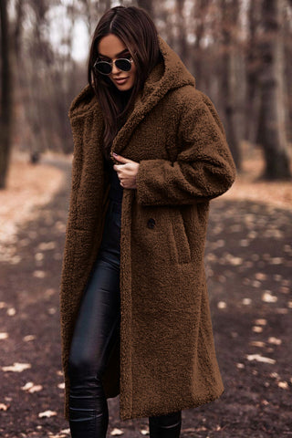 Eleanor | Women’s Hooded Winter Fur Style Coat