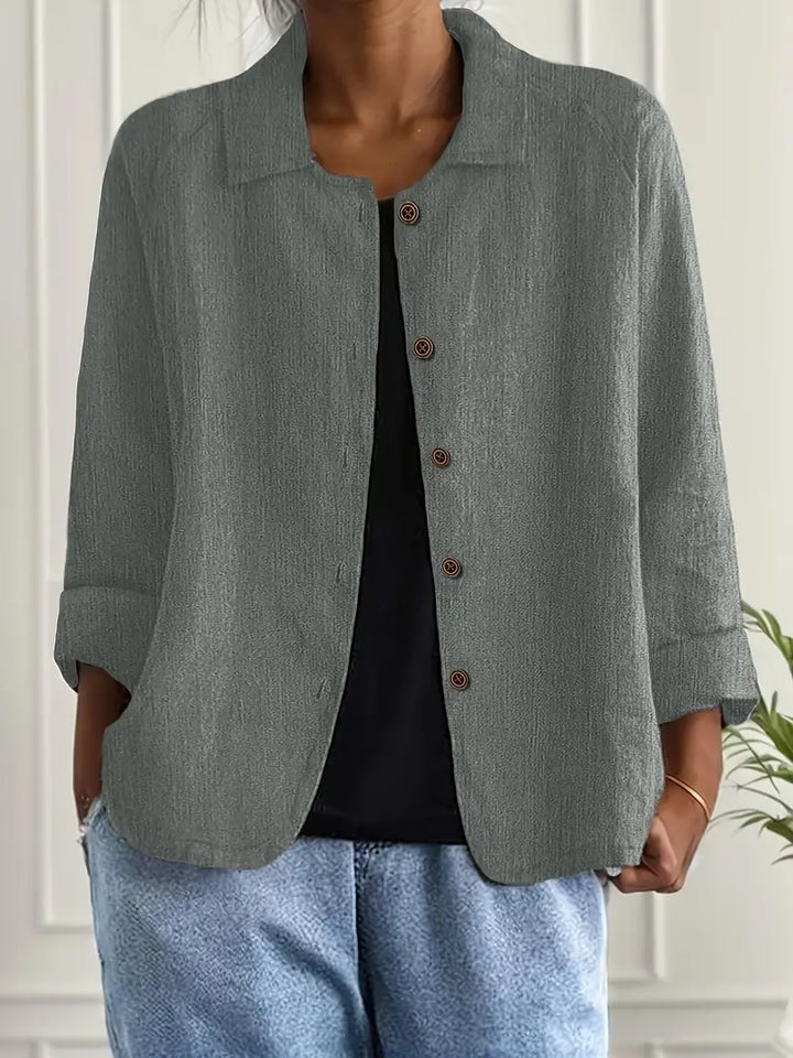 Esmay – Elegant Textured Button-Up Jacket for Women
