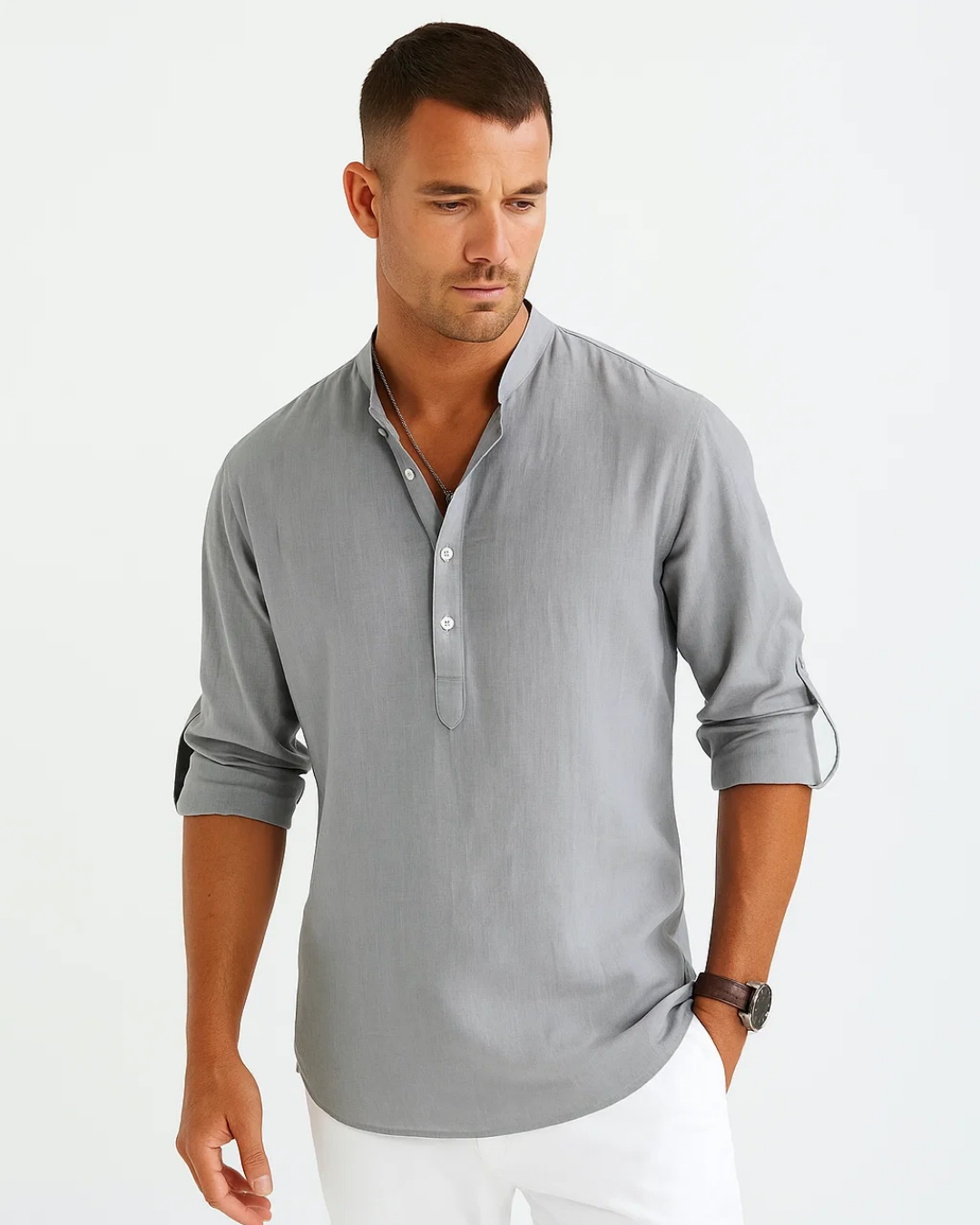 Men's Casual Summer Long Sleeve Shirt