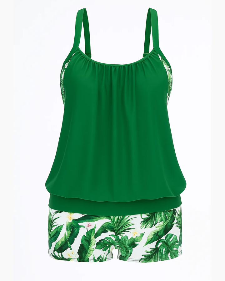 Stretchy Tankini Swim Set for Women