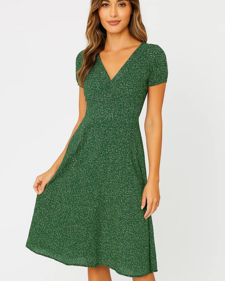 Women's Summer Dress With V-Neckline