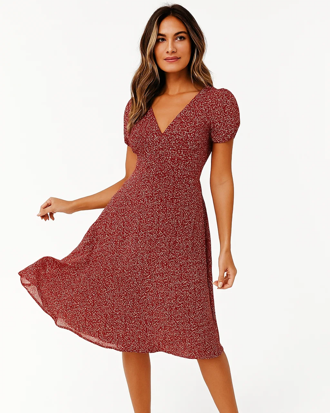 Women's Summer Dress With V-Neckline
