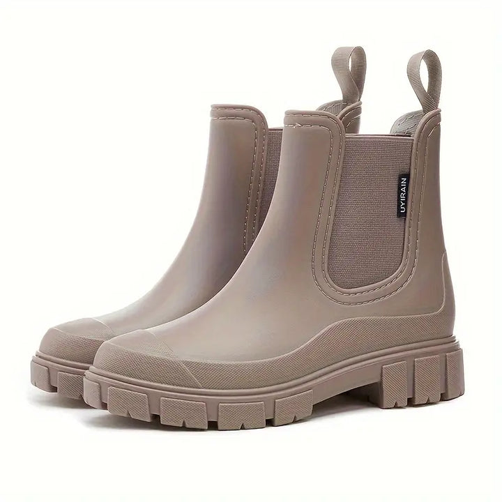 Women's Waterproof Chelsea Boots with Slip Resistant Lug Sole