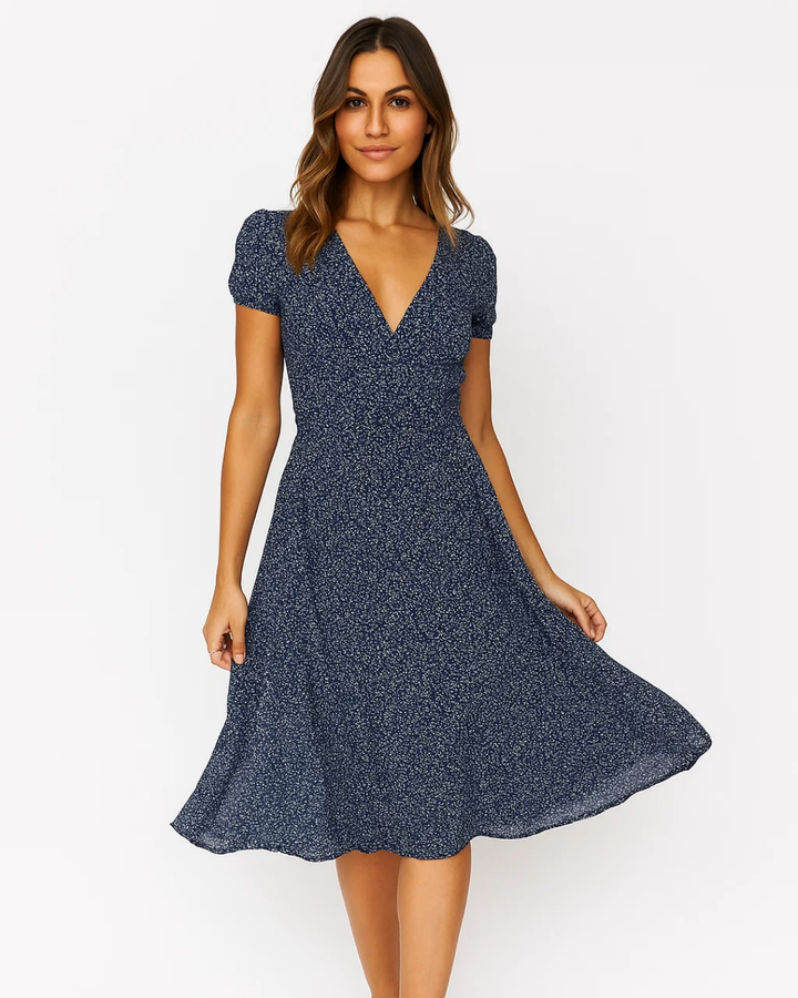 Women's Summer Dress With V-Neckline