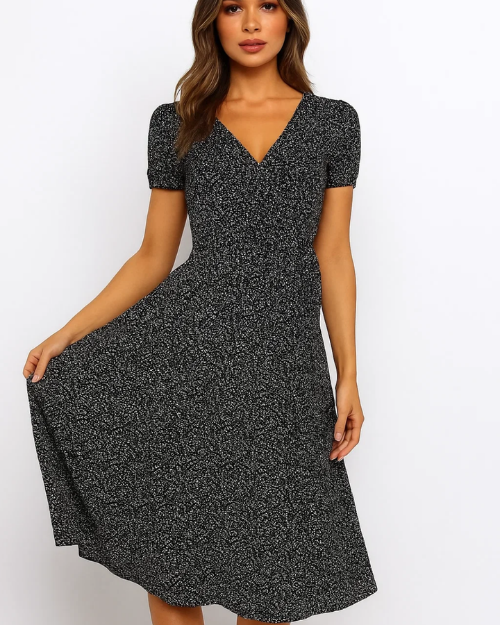 Women's Summer Dress With V-Neckline