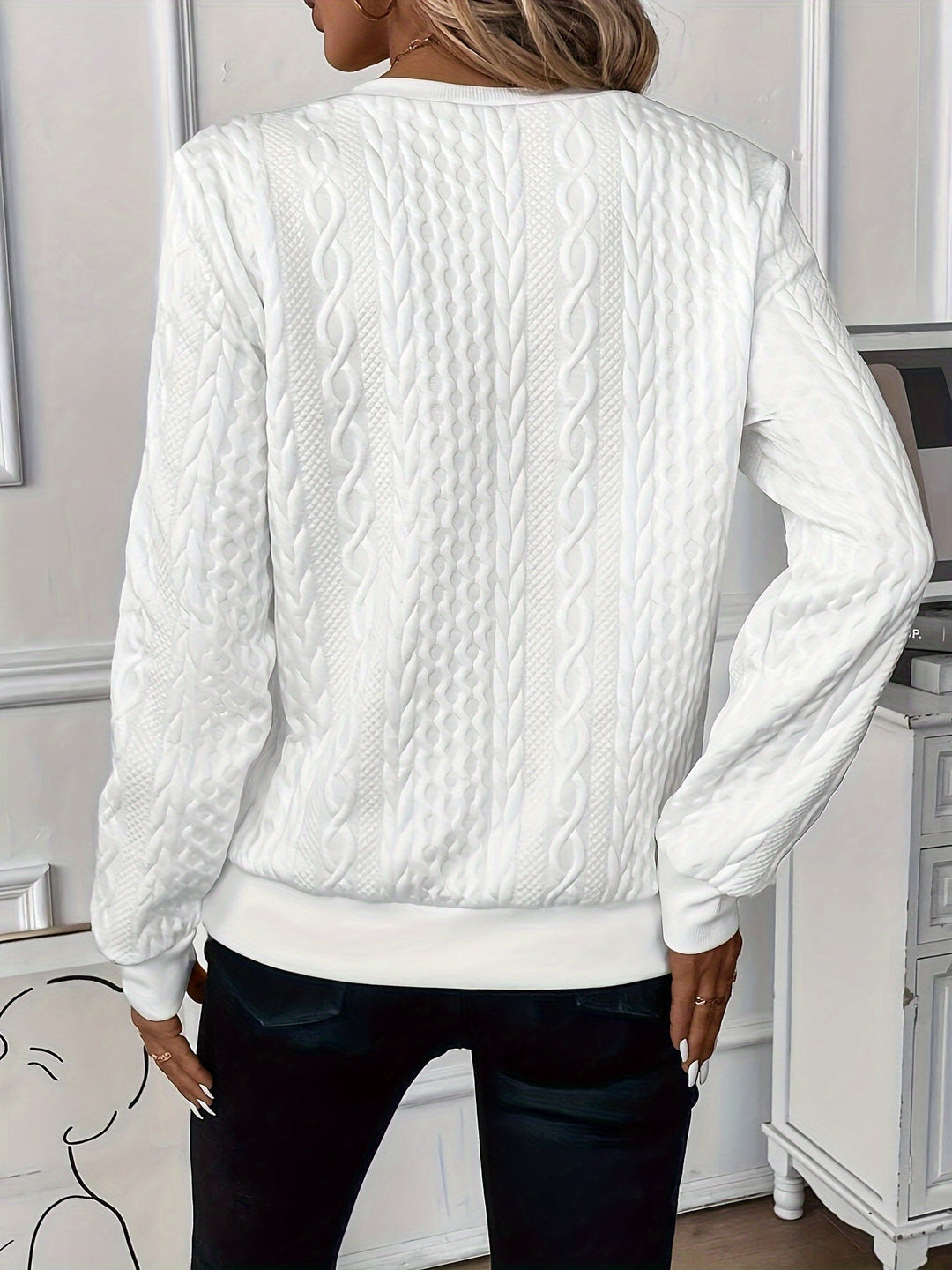 Elena – Winter Cable Half-Zip Pullover