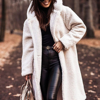 Eleanor | Women’s Hooded Winter Fur Style Coat