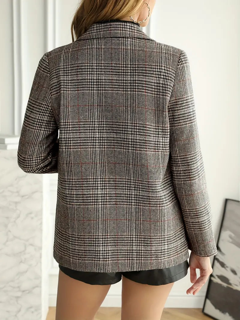 Plaid Elegant Blazer for Women