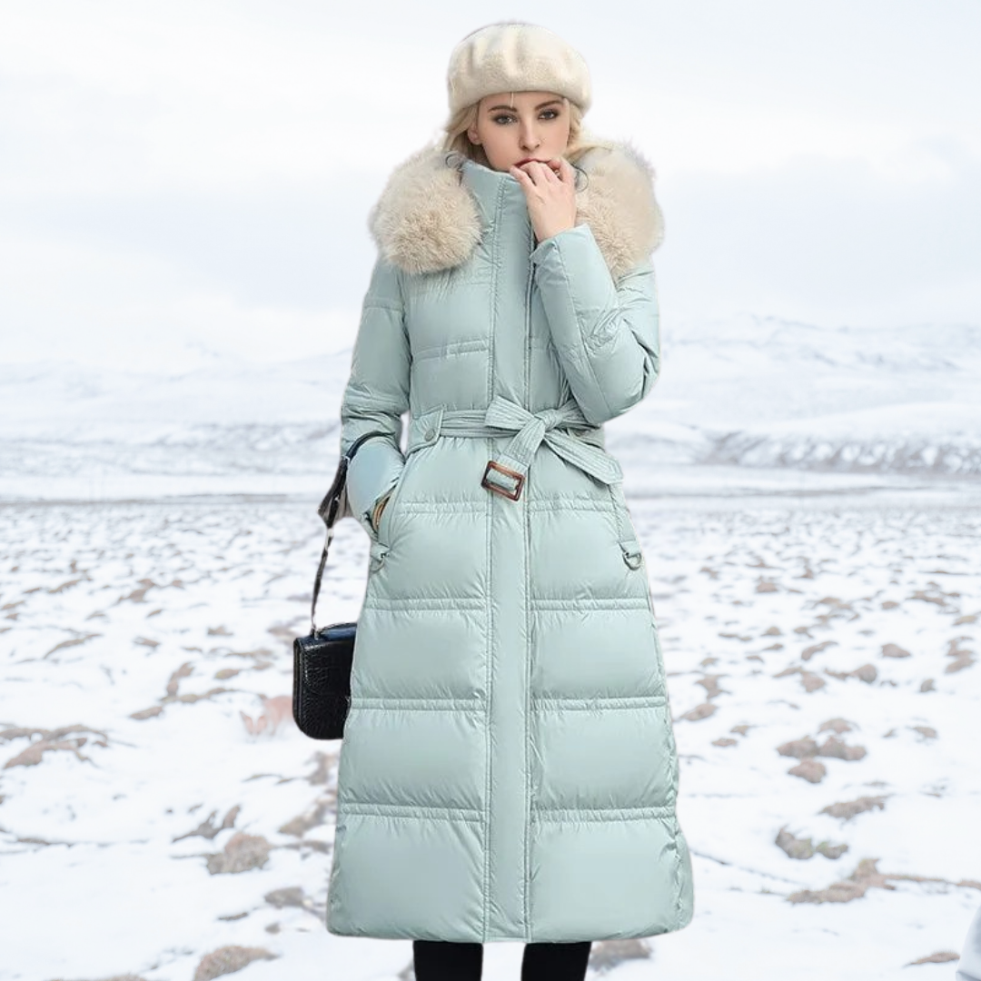 Isabelle | Women’s Long High-Collar Winter Puffer Coat