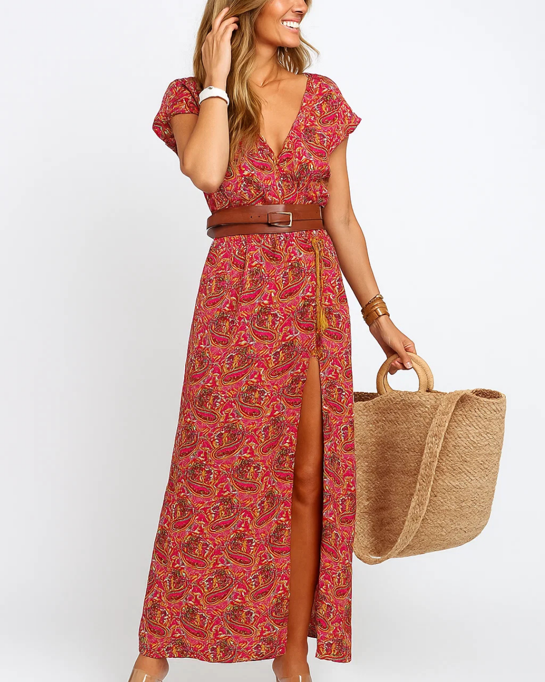 Women's Elegant Boho Dress with Flowy Fit