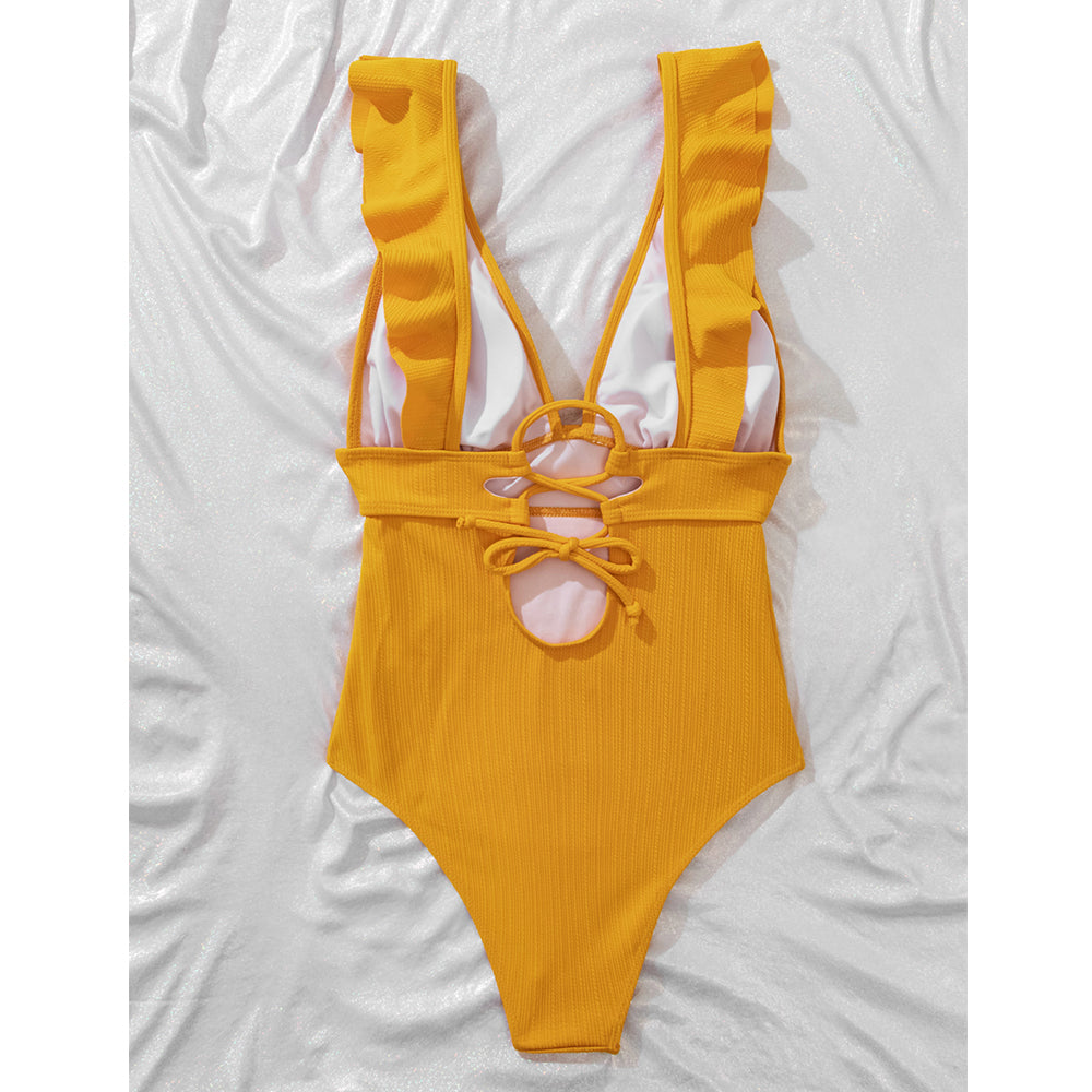 Women's One-Piece Ruffle Swimwear