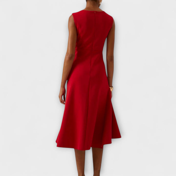 Rose | Women’s Pleated Asymmetrical Midi Dress
